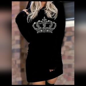 hooded crown dress